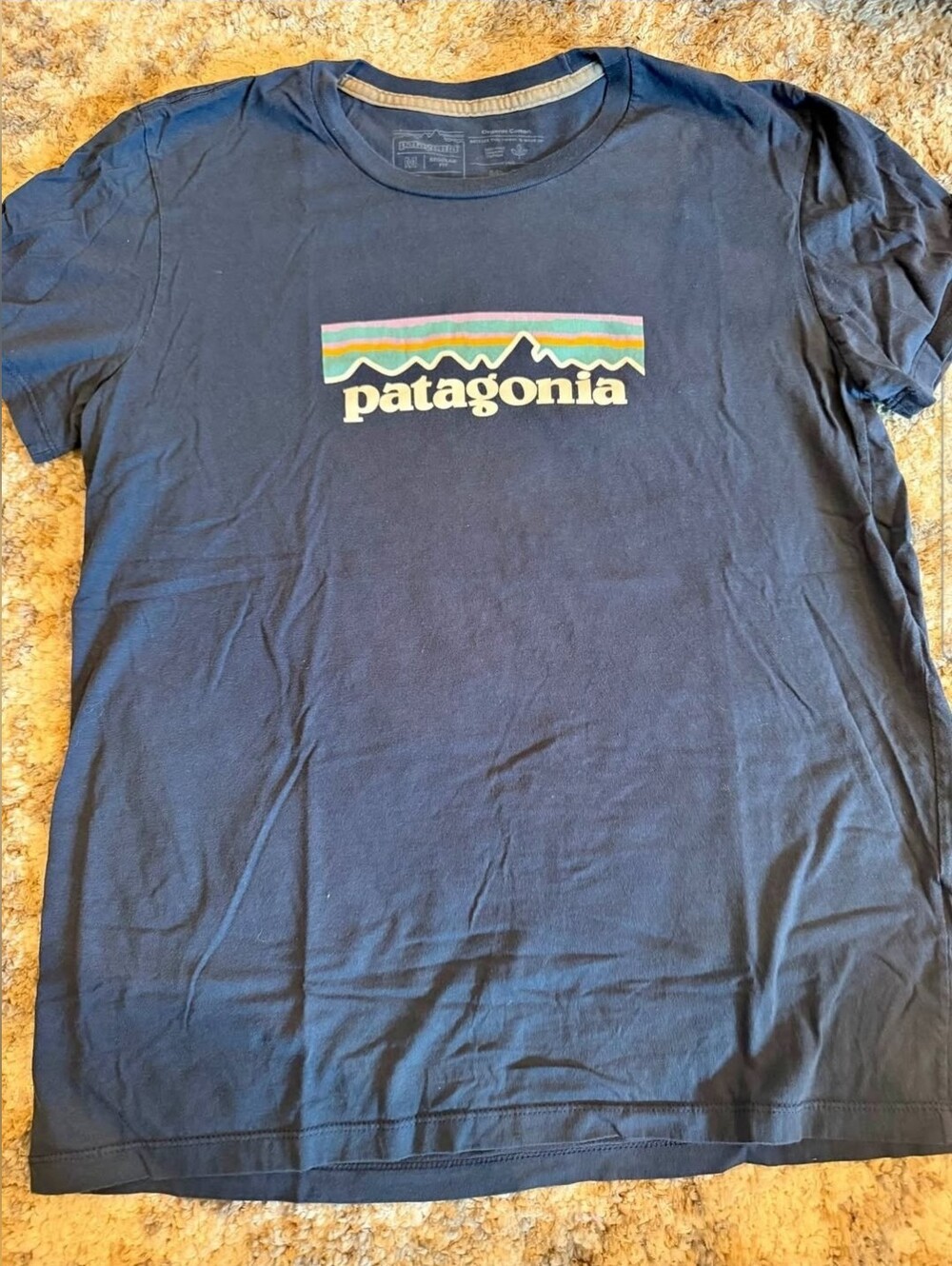 Patagonia Navy Blue P-6 Logo  T-shirt-Medium-EUC